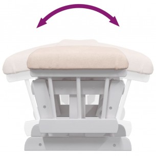 Chaise berçante avec repose-pied Rose clair Tissu