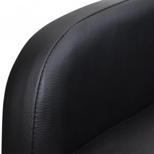 Fauteuil pliable Noir Similicuir
