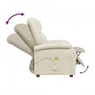 Fauteuil de massage Crème Similicuir