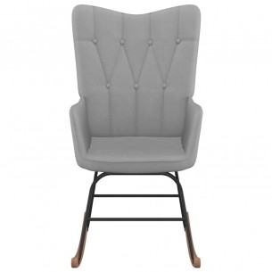 Chaise à bascule Gris clair Tissu
