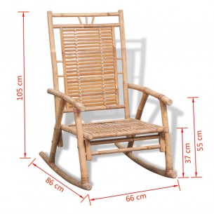 Chaise à bascule en bambou