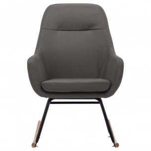 Chaise à bascule Gris foncé Tissu