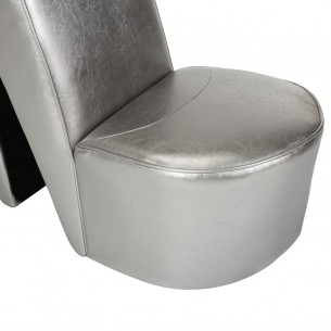 Chaise en forme de chaussure à talon haut Argenté Similicuir Chaise en forme de chaussure à talon haut Argenté Similicuir