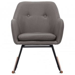 Chaise à bascule Gris clair Tissu