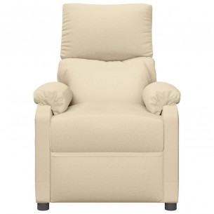 Fauteuil inclinable électrique Crème Tissu