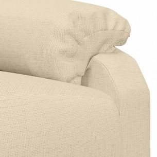 Fauteuil inclinable électrique Crème Tissu
