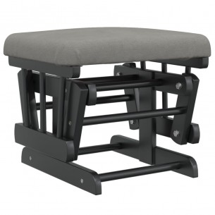 Chaise berçante avec repose-pied Gris clair Tissu