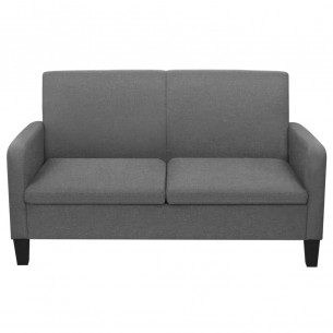 Canapé à 2 places 135 x 65 x 76 cm Gris foncé