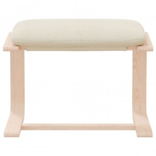 Repose-pied Crème 51x41x40 cm Tissu