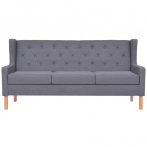 Canapé à 3 places tissu gris