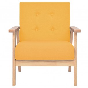 Ensemble de canapé 2 pcs Tissu jaune