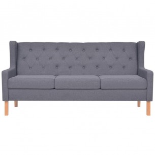 Ensemble de canapés 2 pcs tissu gris