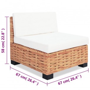 Jeu de canapés 27 pcs Rotin naturel