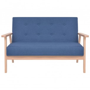 Ensemble de canapé 2 pcs Tissu bleu