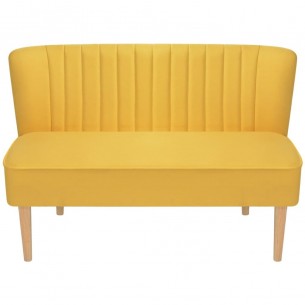 Canapé 117 x 55,5 x 77 cm Tissu Jaune