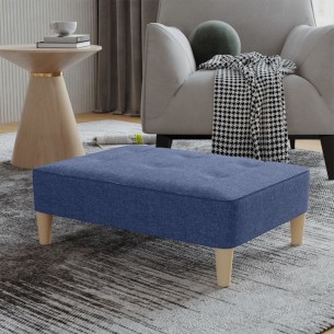 Repose-pied Bleu 78x56x32 cm Tissu