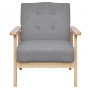 Ensemble de canapés 2 pcs Tissu Gris clair