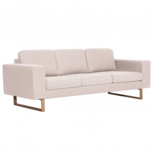 Ensemble de canapé 2 pcs Tissu Crème