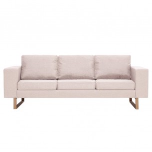 Ensemble de canapé 2 pcs Tissu Crème