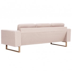 Ensemble de canapé 2 pcs Tissu Crème