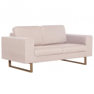 Ensemble de canapé 2 pcs Tissu Crème