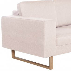 Ensemble de canapé 2 pcs Tissu Crème