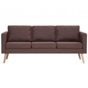 Ensemble de canapé 2 pcs Tissu Marron