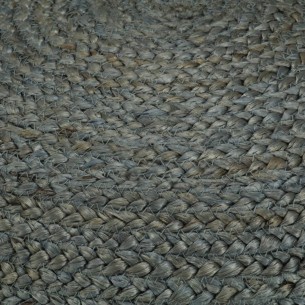Pouf fait à la main Vert olive 45 x 30 cm Jute
