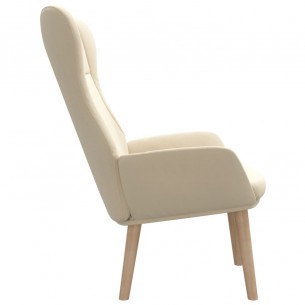Chaise de relaxation Crème Tissu