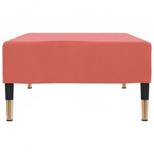 Repose-pied Rose 78x56x32 cm Velours