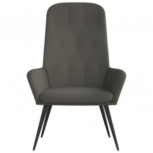 Chaise de relaxation Gris foncé Velours