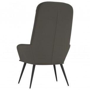 Chaise de relaxation Gris foncé Velours