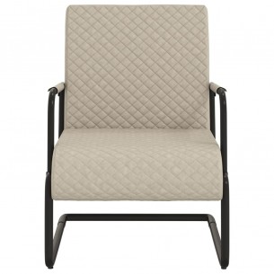 Chaise cantilever Gris clair Similicuir