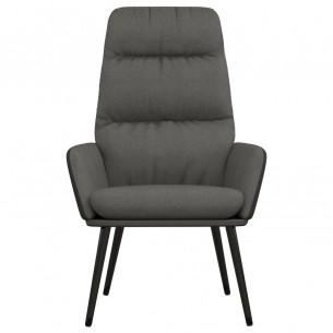Chaise de relaxation Gris foncé Tissu