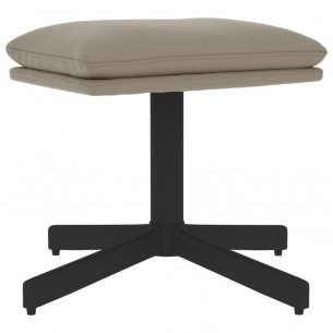 Repose-pied Gris clair 60x60x36 cm Velours