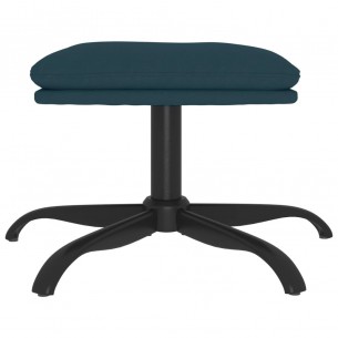 Repose-pied Bleu 60x60x36 cm Velours