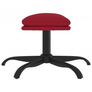 Repose-pied Rouge bordeaux 60x60x36 cm Velours