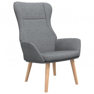 Chaise de relaxation Gris clair Tissu
