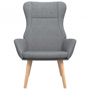 Chaise de relaxation Gris clair Tissu