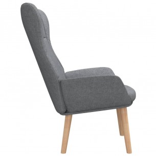 Chaise de relaxation Gris clair Tissu