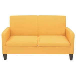 Ensemble de canapés 2 pcs Tissu Jaune