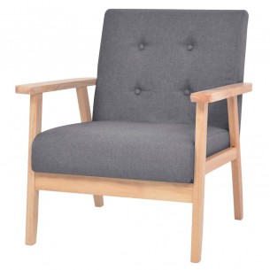 Jeu de canapé 2 pcs Tissu Gris foncé