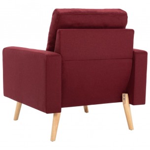 Fauteuil Rouge bordeaux Tissu