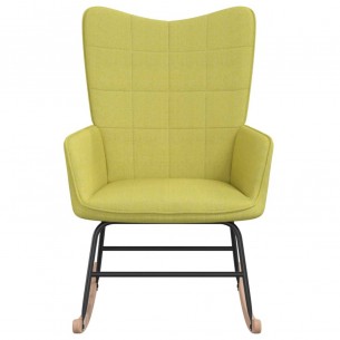 Chaise à bascule Vert Tissu