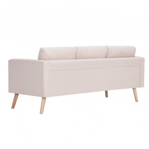 Ensemble de canapé 2 pcs Tissu Crème
