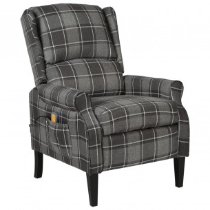 Fauteuil de massage inclinable Gris Tissu