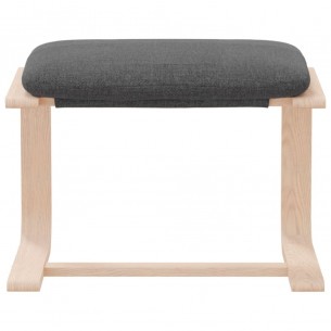 Repose-pied Gris foncé 51x41x40 cm Tissu