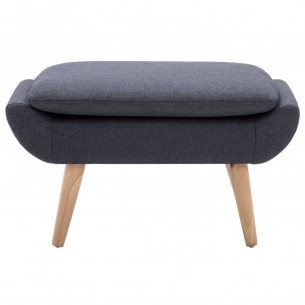 Repose-pied Tapisserie en tissu 73 x 43 x 42 cm Gris foncé
