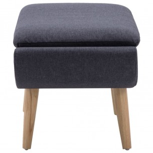 Repose-pied Tapisserie en tissu 73 x 43 x 42 cm Gris foncé
