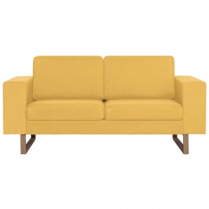 Ensemble de canapé 2 pcs Tissu Jaune